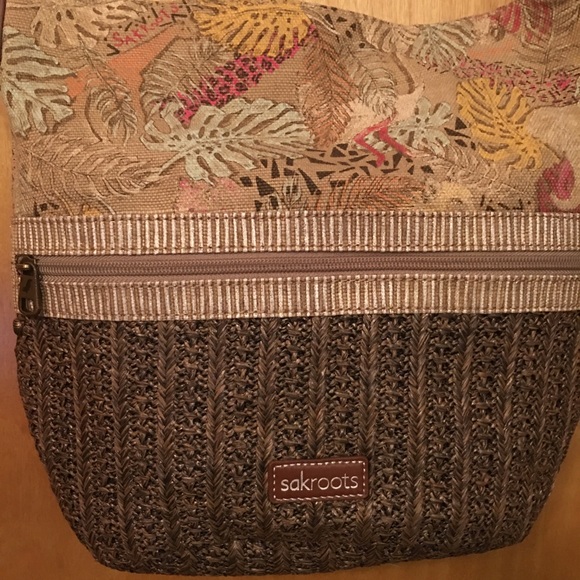 ☀️Sakroots crossbody shoulder bag crochet & canvas - Picture 4 of 10